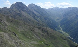 Bergtour Rotes Mandl zur Riepenspitze - Blick ins Arntal