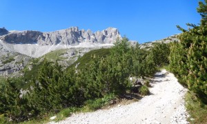 Klettersteig Paternkofel - Zustieg Altensteinertal, Blick zum Paternkofel