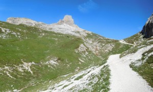 Klettersteig Paternkofel - Blick zum Sextner Stein und Toblinger Knoten