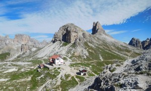 Klettersteig Paternkofel - Blick zum Sextner Stein und Toblinger Knoten