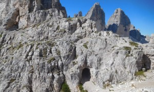 Klettersteig Paternkofel - Start Innerkofler Steig, Eingang erster Stollen