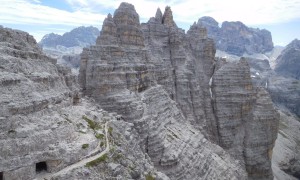 Klettersteig Paternkofel - Blick zum Schartensteig