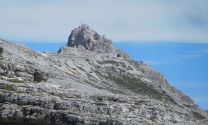 Klettersteig Paternkofel - beim Büllelejoch mit Blick zum Einserkofel