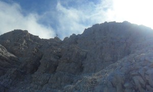 Klettersteig Rotwandspitze - kurz vor dem Gipfel