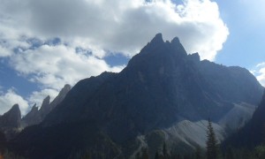 Klettersteig Rotwandspitze - Blick zum Einserkofel