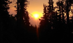 Biketour Stoneman - Sonnenaufgang auf dem Weg zum Marchginggele