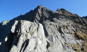 Bergtour Lasörling - Blick Richtung Gipfel von der Scharte