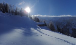 Skitour Wurzfläche - Blick zur Schupfalm