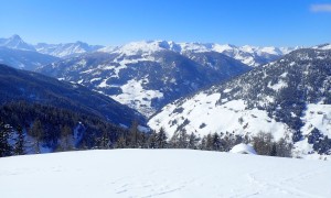 Skitour Wurzfläche - bei der Wurzalm, Blick nach Außervillgraten