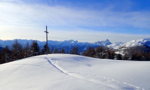 Skitour Gabesitten - Aufstieg, Blick zur Dreischusterspitze