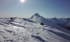 Skitour Rotes Ginggele - auf dem Gipfelgrat