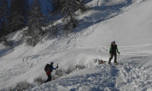 Skitour Pürglersgungge - Aufstieg bei der Alfenalm