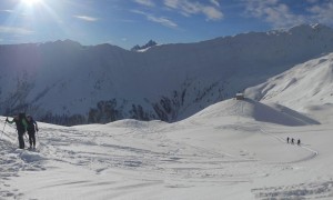 Skitour Pürglersgungge - Aufstieg, Blick ins Marchental