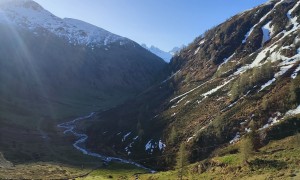 Skitour Hochgrabe - Zustieg Heinkaralm, Rückblick Arnhörner und Rappler