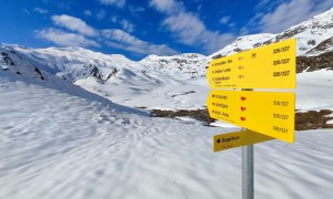 Skitour Hochgrabe - beim Schrentebachboden, Blick zur Hochgrabe