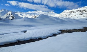 Skitour Hochgrabe - beim Schrentebachboden, Blick zur Hochgrabe