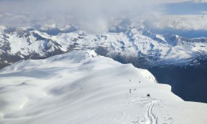 Skitour Hochgrabe - Aufstieg, Rückblick Wilde Platten