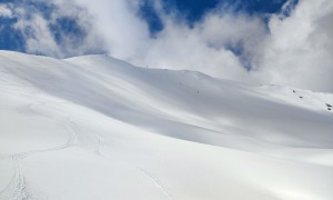 Skitour Hochgrabe - Abfahrt Gipfelhang