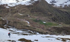 Skitour Hochgrabe - Abfahrt, bei der Heinkaralm