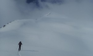 Skitour Riepenspitze - Aufstieg, kurz vor dem Gipfel