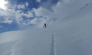 Skitour Riepenspitze - Aufstieg, kurz vor dem Gipfel