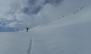 Skitour Riepenspitze - Aufstieg, kurz vor dem Gipfel