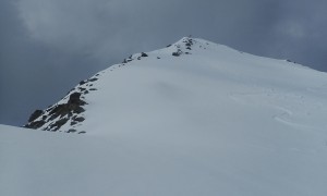 Skitour Riepenspitze - Abfahrt, RÃ¼ckblick Gipfel