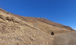 Bergtour Zellinkopf - Aufstieg, Lawinengalerie unterhalb der Hohen Nase