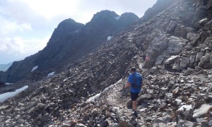 Bergtour Rote Spitze - kurz vor dem Gipfel