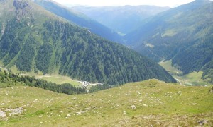 Bergtour Rote Spitze - Blick zur Oberstaller Alm