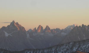 Bergtour Riepenspitze - Dreischusterspitze, Drei Zinnen, Antelao und Haunold