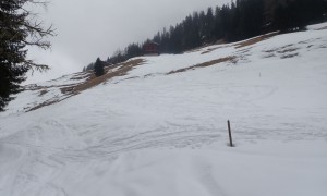 Skitour Hochrast - Zustieg, unterhalb der Oberhoferalm