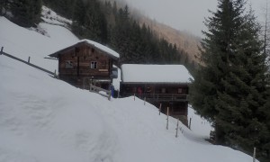 Skitour Hochrast - Zustieg, bei der Galleralm