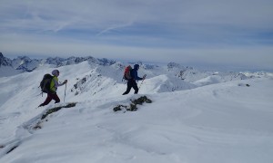 Skitour Reiterkarspitze - Aufstieg über den Gipfelgrat