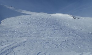 Skitour Reiterkarspitze - Abfahrt Gipfelhang