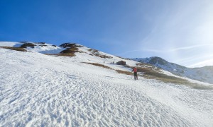 Skitour Hochalmspitze - Aufstieg, bei der Tschuingen Schupfe