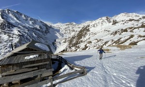 Skitour Hochalmspitze - Aufstieg, bei der Tschuingen Schupfe