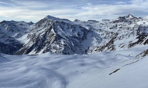 Skitour Hochalmspitze - Rückblick zur Hochgrabe und Degenhorn