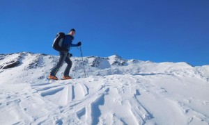 Skitour Marchkinkele - Aufstieg oberhalb Gissertörl