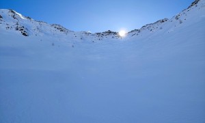 Skitour Marchkinkele - Aufstieg Gissertörl, noch unverspurt