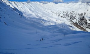 Skitour Marchkinkele - Aufstieg Gissertörl, Rückblick