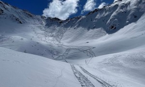 Skitour Marchkinkele - Abfahrt, unterhalb vom Gissertörl