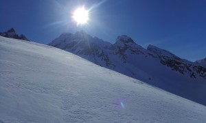 Skitour Regenstein - Aufstieg, Blick zu den Arnhörner