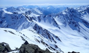 Skitour Regenstein - Gipfelsieg, Rückblick Schlussaufstieg