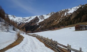 Skitour Degenhorn - Abfahrt, kurz vor der Oberstaller Alm