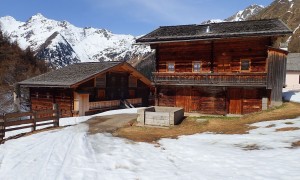 Skitour Degenhorn - Abfahrt, bei der Obertaller Alm