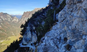 Bergtour Monte Piano, Piana - Aufstieg, seilversicherte Stellen