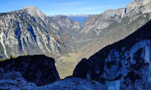 Bergtour Monte Piano, Piana - Aufstieg, Blick talauwärts Höhlensteintal