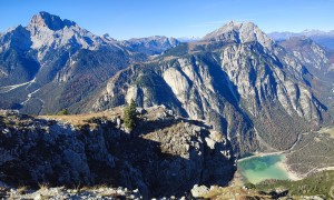 Bergtour Monte Piano, Piana - Gipfelsieg, Blick zur Hohen Gaisl und Dürrenstein