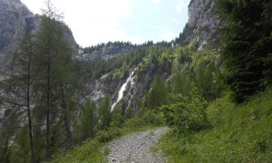 Bergtour Obstans - Zustieg zum Wasserfall